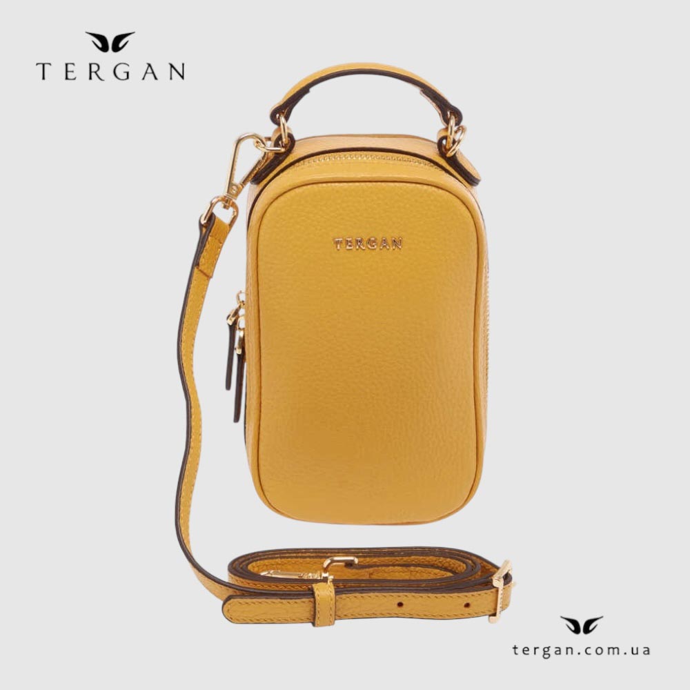 Сумка Женская Кожаная TERGAN 80287  YELLOW FLOATER Желтый