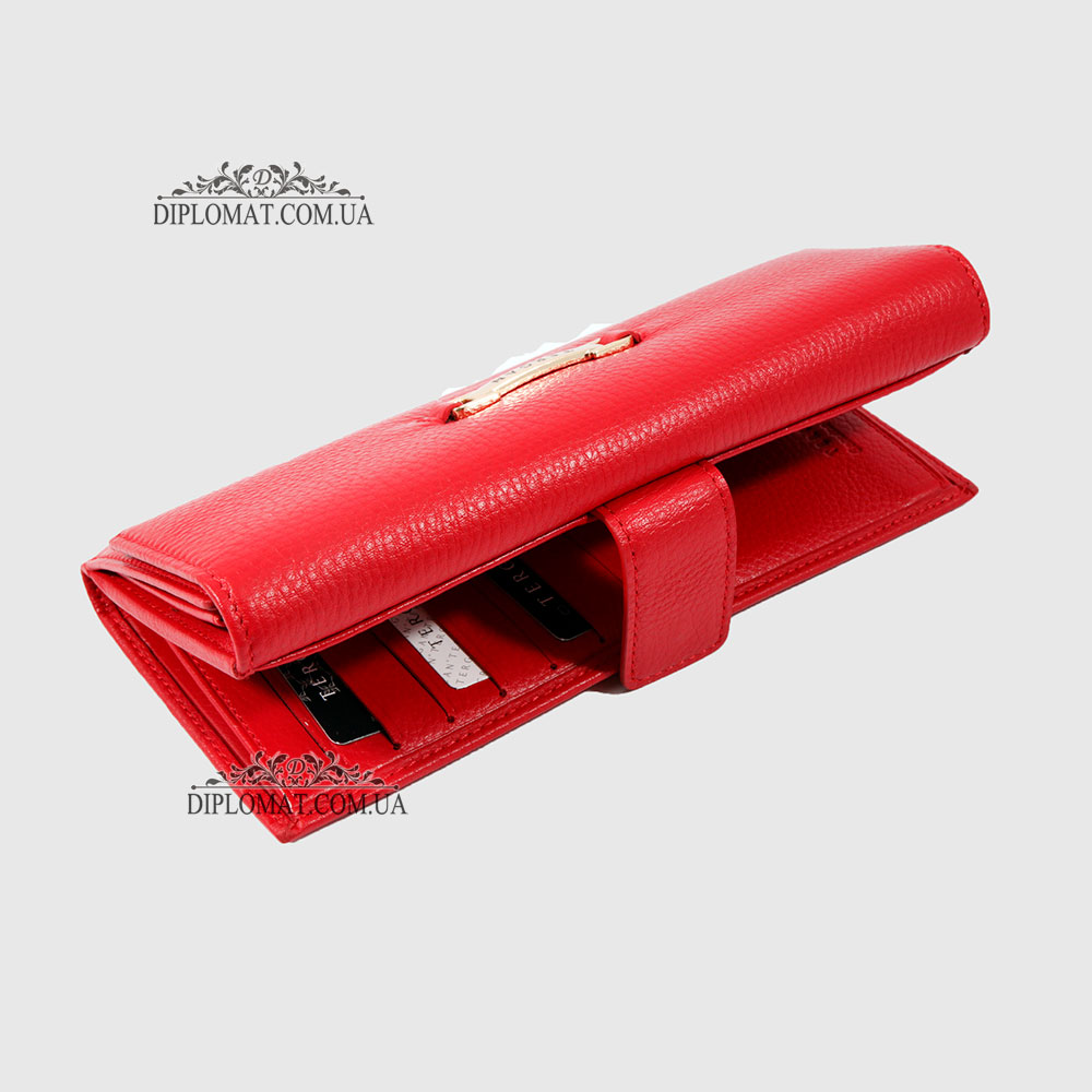 Кошелек органайзер женский кожаный TERGAN 5738  KIRMIZI ARSEL Красный/Розовый