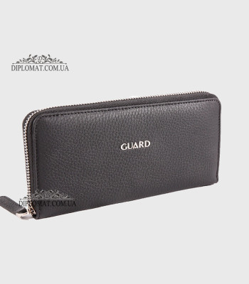 Кошелек на молнии кожаный GUARD 2232 SIYAH FLOATER Черный