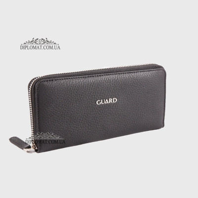 Кошелек на молнии кожаный GUARD 2232  SIYAH FLOATER Черный Черный