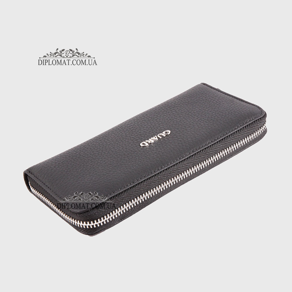 Кошелек на молнии кожаный GUARD 2232  SIYAH FLOATER Черный Черный