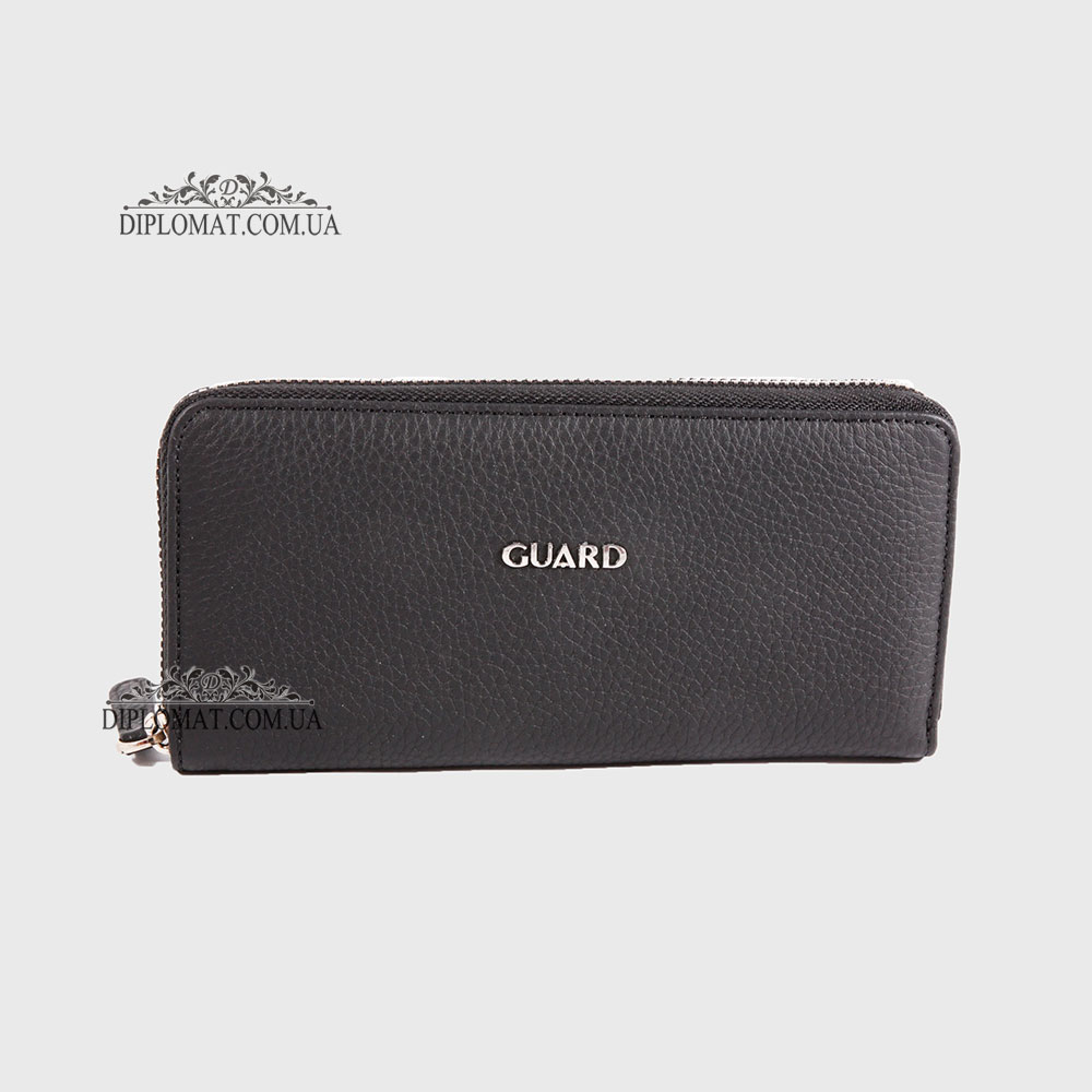 Кошелек на молнии кожаный GUARD 2232  SIYAH FLOATER Черный Черный