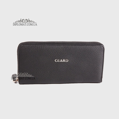 Кошелек на молнии кожаный GUARD 2232  SIYAH FLOATER Черный Черный