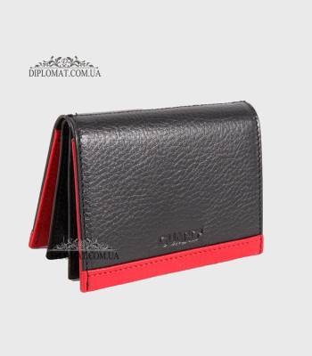 Картхолдер Кредитница кожаная GUARD 1309 SIYAH FLOATER/KIRMIZI