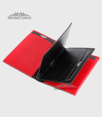 Картхолдер Кредитница кожаная GUARD 1309 SIYAH FLOATER/KIRMIZI