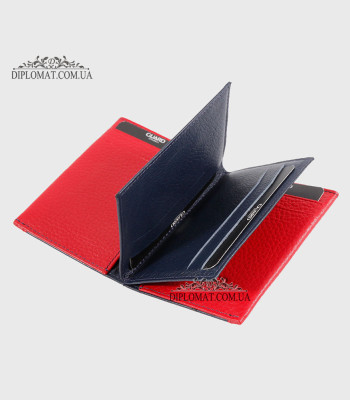 Картхолдер Кредитница кожаная GUARD 1309 LACIVERT FLOATER/KIRMIZI FLOATER