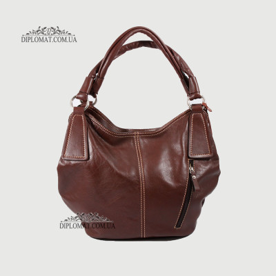 Сумка Женская Кожаная Большая Ручка на плечо BELLINI Sorano 5050  NAVY BLUE vegetal Синий