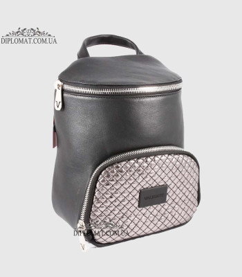 Рюкзак женский VALIENTE 1045 Средний Одно отделение на молнииSAUVAGE black Shantal т.ник