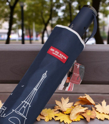 Зонт полуавтомат DE ESSE 3226 Синий PES blue Eiffel Tower