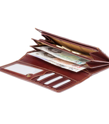 Кошелек женский VISCONTI MZ10 Florence c RFID кожаный  Italian Brown