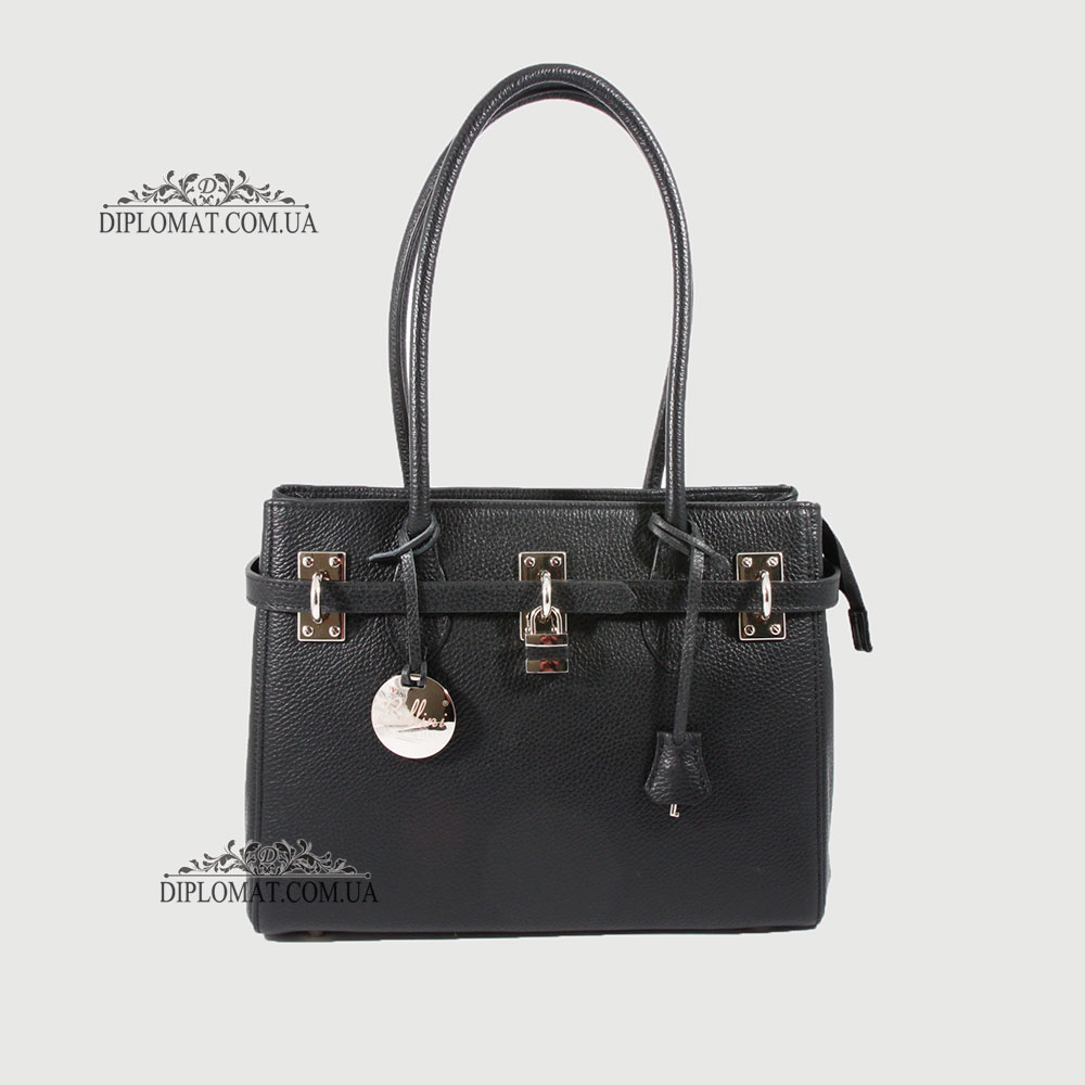 Сумка Женская Кожаная Средняя BELLINI Firenze 8221  BLACK floater Черный