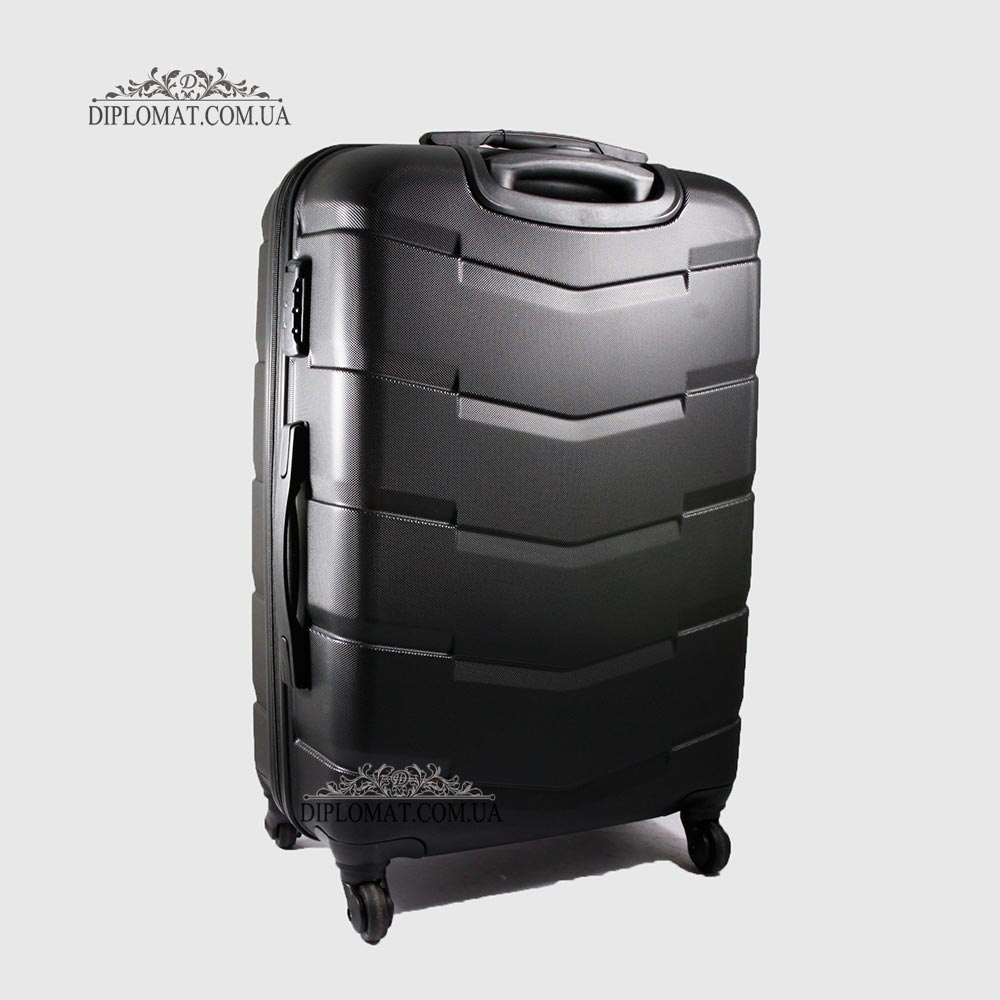 Чемодан Средний WITTCHEN 56-3A-402 Пастик ABS на колесах  Plastc ABS 11 Black Черный Черный
