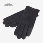 Перчатки мужские кожаные на шерстяной подкладке KALINA M26-2 Черные LAMB BLACK Размеры  10-12