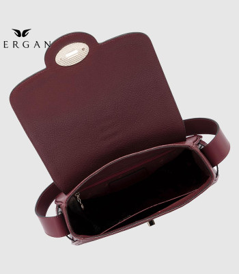Сумка Женская TERGAN 79753 Кожаная Кросс боди BORDO FLOATER/BORDO ANALIN