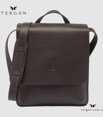 Сумка мужская через плечо TERGAN 21521 кожаная KAHVE LATIGO