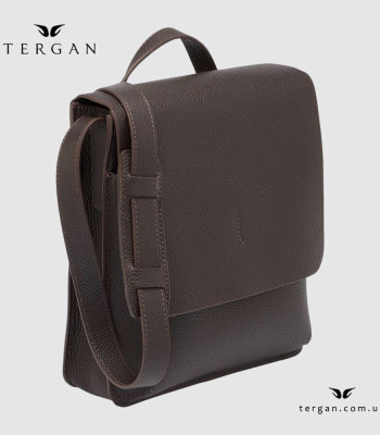 Сумка мужская через плечо TERGAN 21521 кожаная KAHVE LATIGO