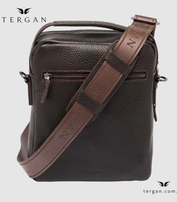 Сумка мужская через плечо TERGAN 21522 с ручкой KAHVE LATIGO