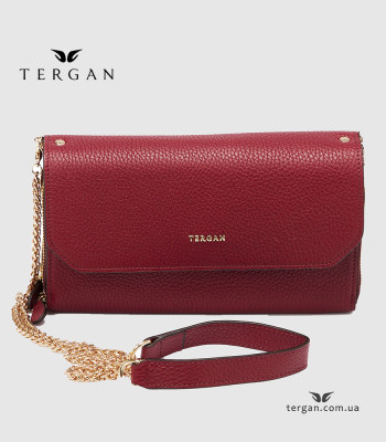 Клатч женский TERGAN 79900 Кожаный На цепочкеBORDO FLOATER Бордовый