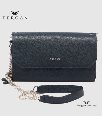 Клатч женский TERGAN 79900 Кожаный На цепочкеLACIVERT FLOATER Т.Синий