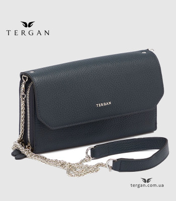 Клатч женский TERGAN 79900 Кожаный На цепочкеLACIVERT FLOATER Т.Синий