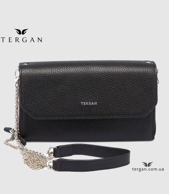 Клатч женский TERGAN 79900 Кожаный На цепочкеSIYAH FLOATER Черный