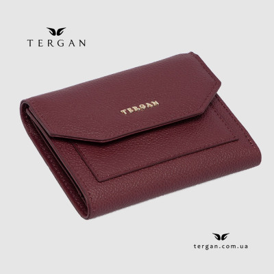 Кошелек женский TERGAN 5809 BORDO MONACO Бордовый Кожаный небольшого размера