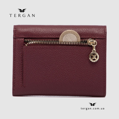 Кошелек женский TERGAN 5809 BORDO MONACO Бордовый Кожаный небольшого размера