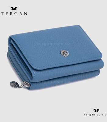 Кошелек женский TERGAN 5798 Кожаный отделение для монет внешнее на молнии MAVI FLOATER