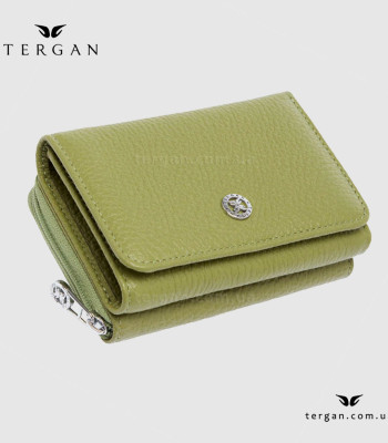 Кошелек женский TERGAN 5798 Кожаный отделение для монет внешнее на молнии ACIK YESIL FLOATER