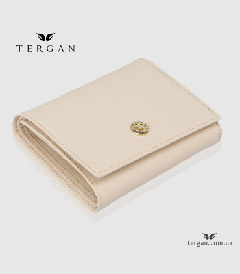 Портмоне женское TERGAN 5633 Кожаное Небольшого размераKREM SAFIANO