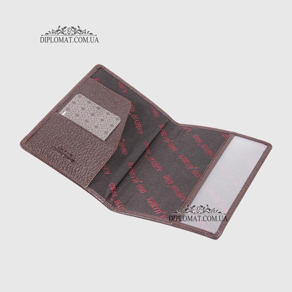 Обложка для паспорта KARYA 092  39 Коричневый