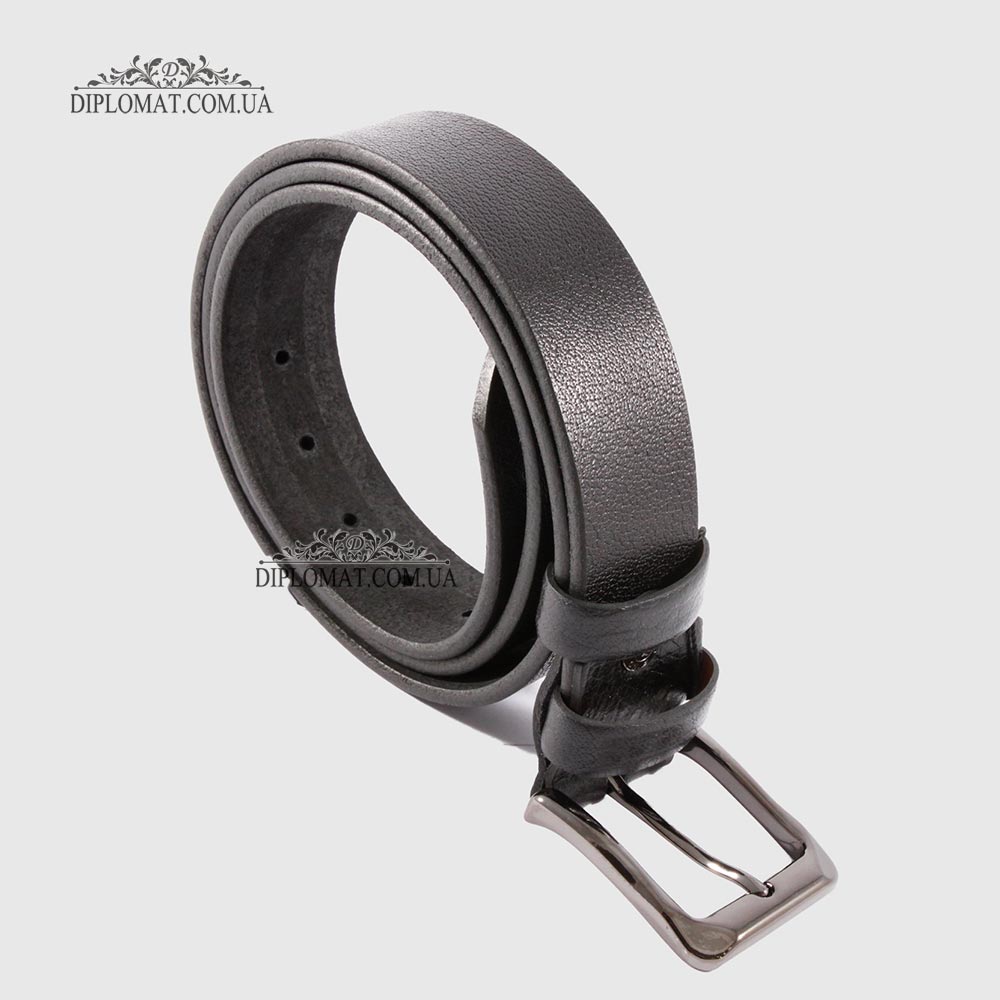 Ремень для джинс RINO 6711145674103 Кожаный Черный STD трендовый  цвет
