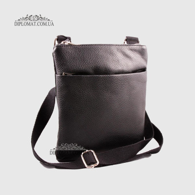 Сумка Кожаная Через плечо EMANUELA FERRETTI 880130  BLACK floater Черный