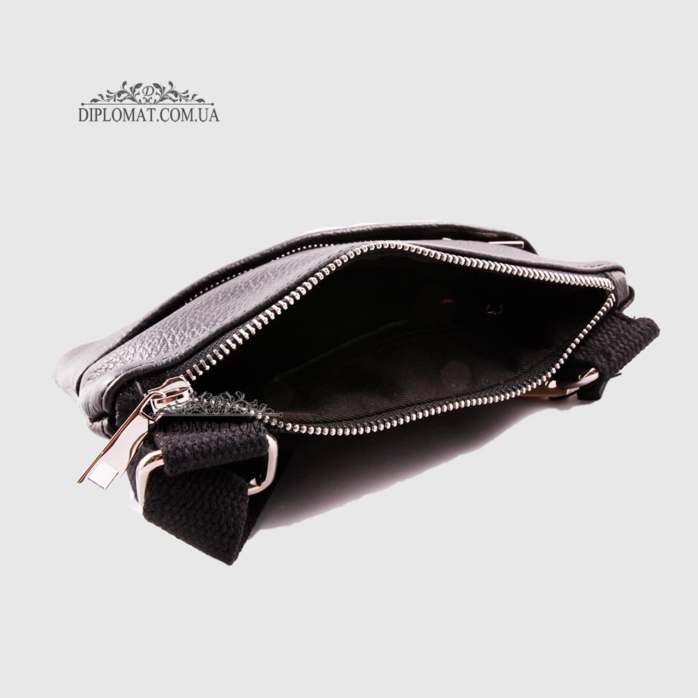 Сумка Кожаная Через плечо EMANUELA FERRETTI 880130  BLACK floater Черный