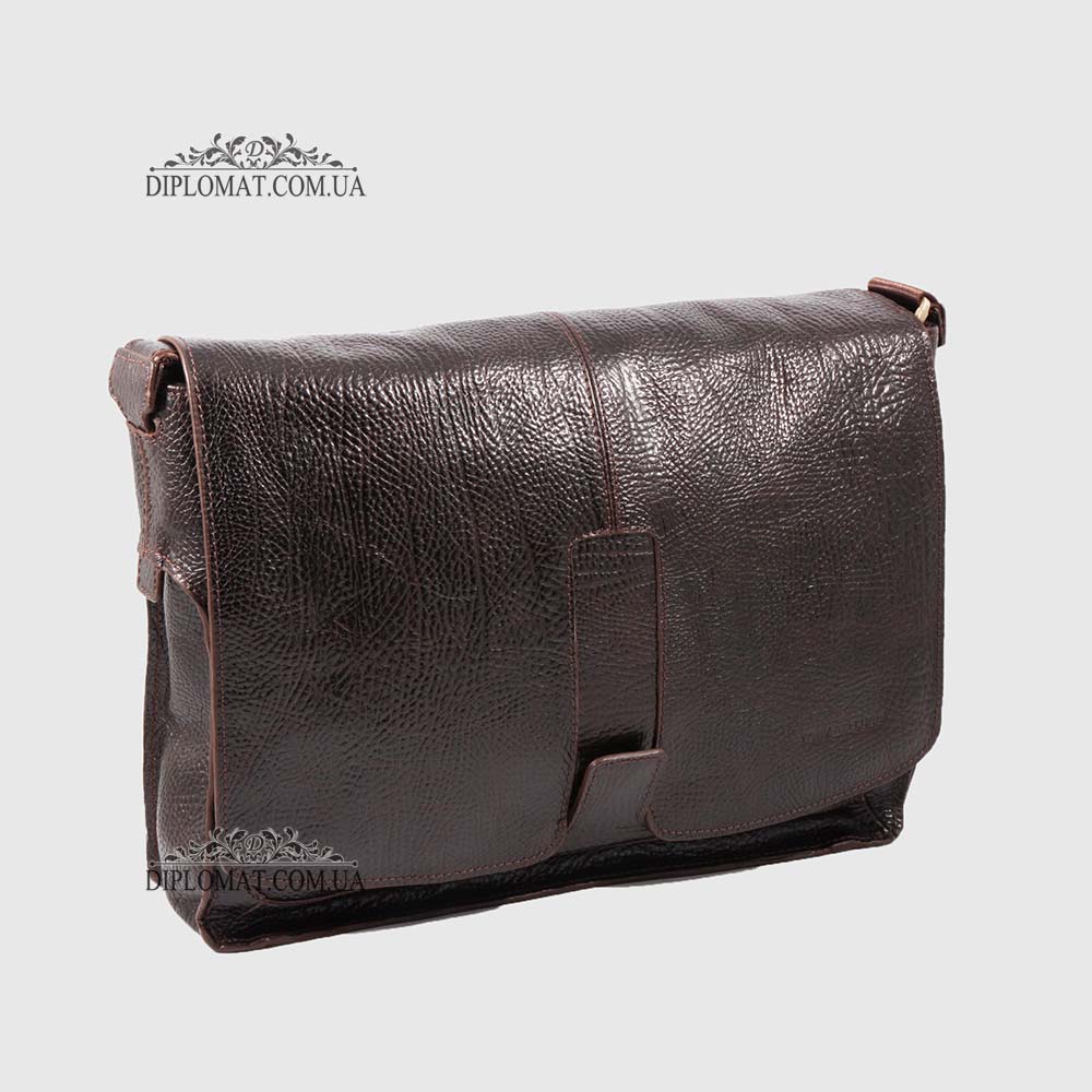 Сумка мужская Мессенджер Через плечо Большая TONY BELLUCCI T-5057  886 D.BROWN Коричневый