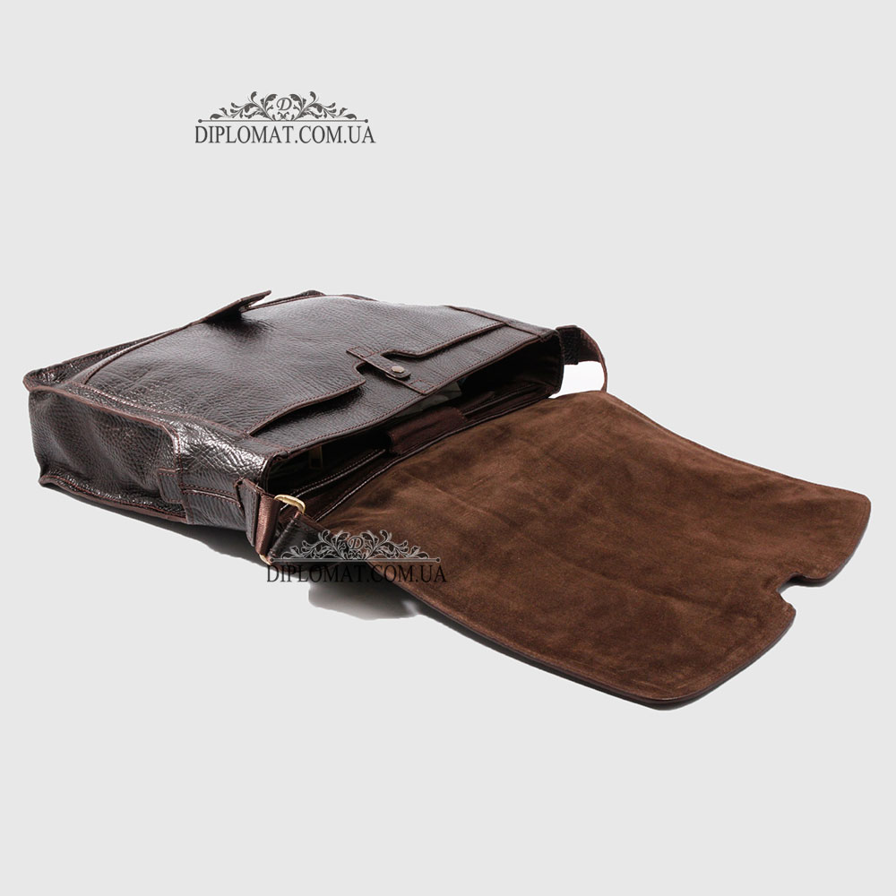 Сумка мужская Мессенджер Через плечо Большая TONY BELLUCCI T-5057  886 D.BROWN Коричневый