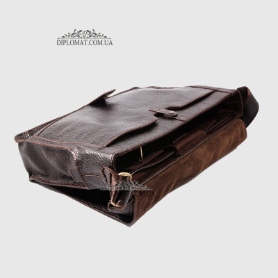 Сумка мужская Мессенджер Через плечо Большая TONY BELLUCCI T-5057  886 D.BROWN Коричневый