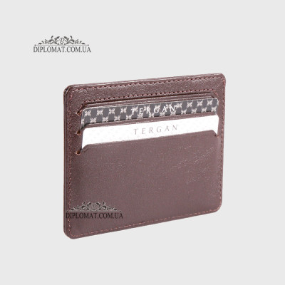 Картхолдер TERGAN 1050 Кожаный (Кредитница) KAHVE  RUSTIC Коричневый