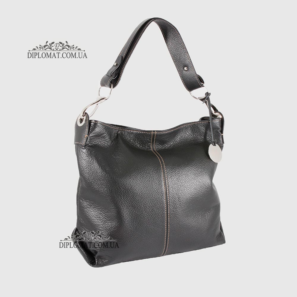 Сумка Женская Кожаная Ручка на плечо BELLINI Rignano 8695  BLACK floater Черный