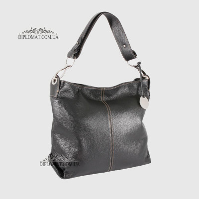 Сумка Женская Кожаная Ручка на плечо BELLINI Rignano 8695  BLACK floater Черный