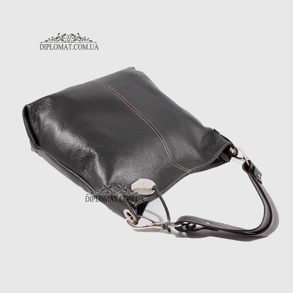 Сумка Женская Кожаная Ручка на плечо BELLINI Rignano 8695  BLACK floater Черный