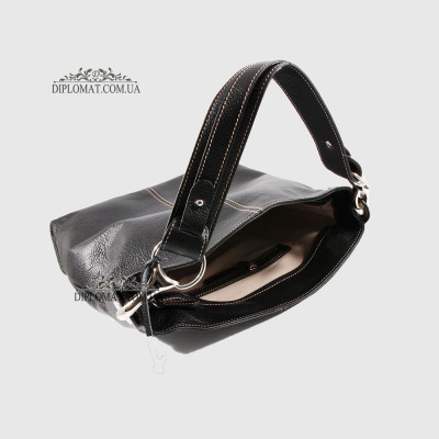 Сумка Женская Кожаная Ручка на плечо BELLINI Rignano 8695  BLACK floater Черный