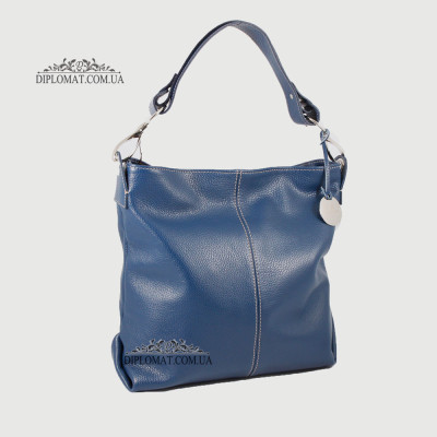 Сумка Женская Кожаная Ручка на плечо BELLINI Rignano 8695  NAVY BLUE floater Синий