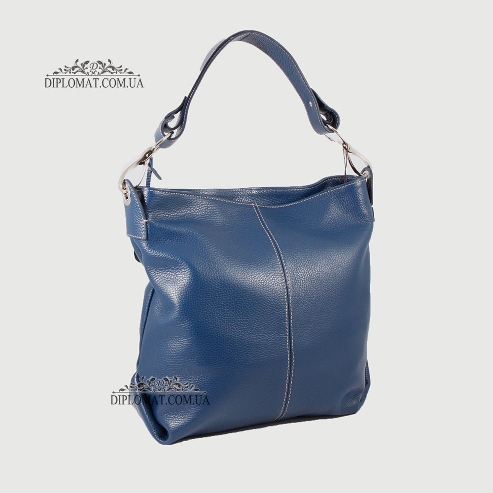 Сумка Женская Кожаная Ручка на плечо BELLINI Rignano 8695  NAVY BLUE floater Синий