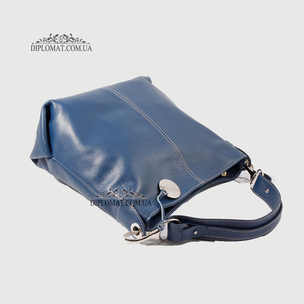 Сумка Женская Кожаная Ручка на плечо BELLINI Rignano 8695  NAVY BLUE floater Синий