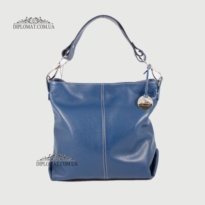 Сумка Женская Кожаная Ручка на плечо BELLINI Rignano 8695  NAVY BLUE floater Синий