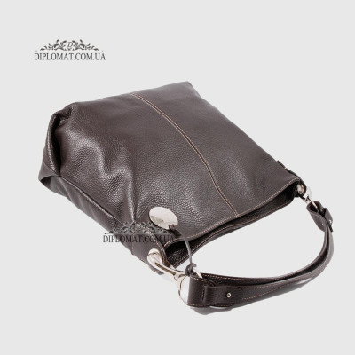 Сумка Женская Кожаная Ручка на плечо BELLINI Rignano 8695  DARK BROWN floater Коричневый
