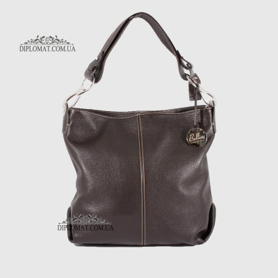 Сумка Женская Кожаная Ручка на плечо BELLINI Rignano 8695  DARK BROWN floater Коричневый