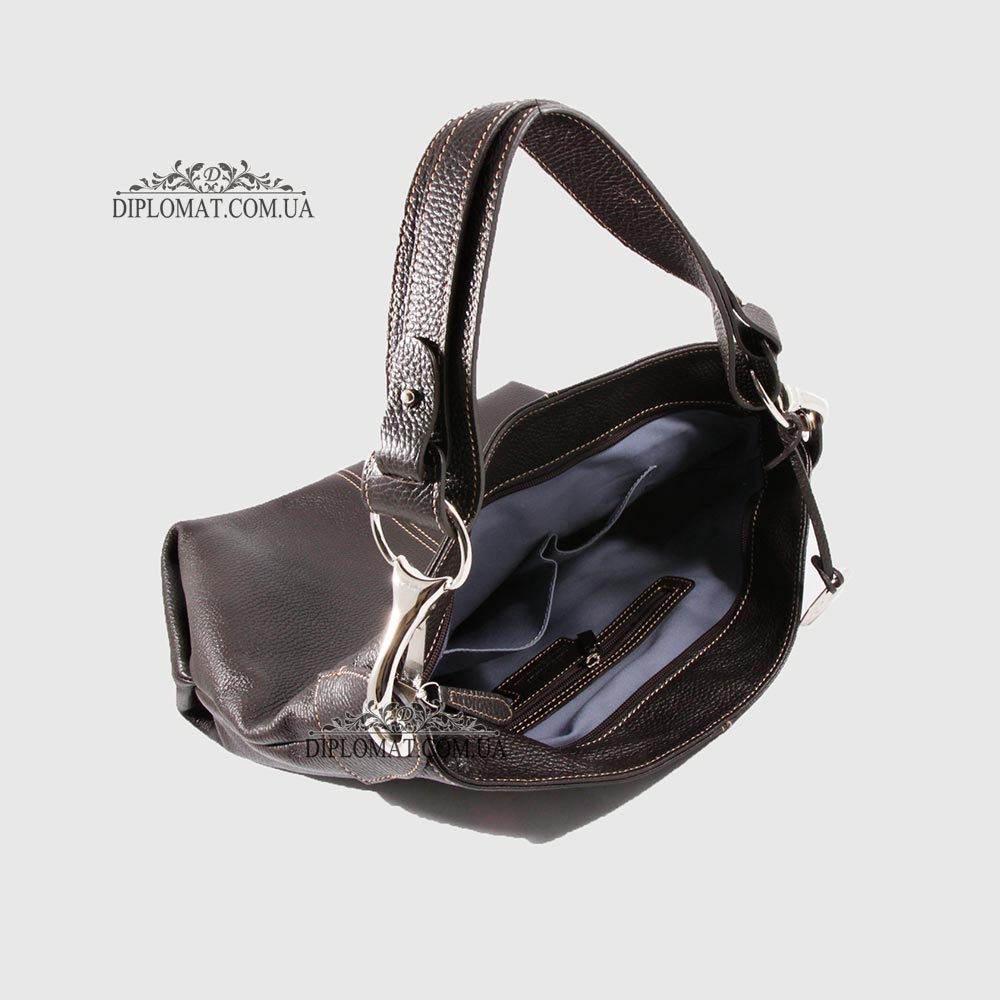 Сумка Женская Кожаная Ручка на плечо BELLINI Rignano 8695  DARK BROWN floater Коричневый