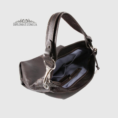 Сумка Женская Кожаная Ручка на плечо BELLINI Rignano 8695  DARK BROWN floater Коричневый